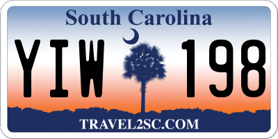 SC license plate YIW198
