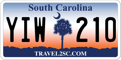 SC license plate YIW210