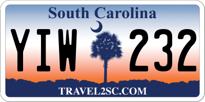 SC license plate YIW232