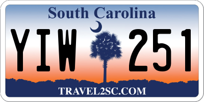 SC license plate YIW251