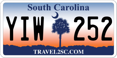 SC license plate YIW252