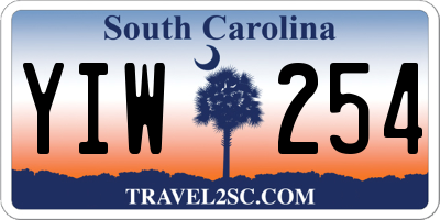 SC license plate YIW254
