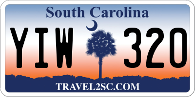 SC license plate YIW320