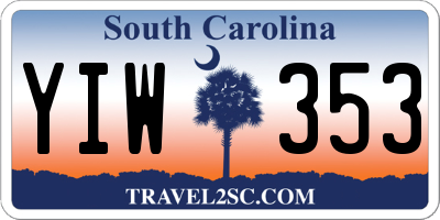 SC license plate YIW353