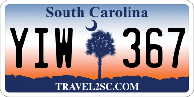SC license plate YIW367