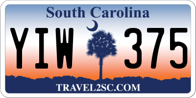 SC license plate YIW375
