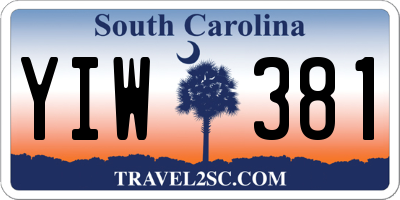 SC license plate YIW381