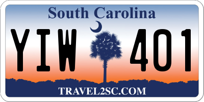 SC license plate YIW401