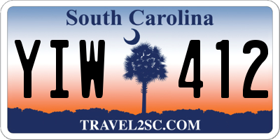 SC license plate YIW412