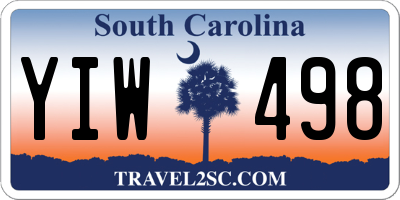 SC license plate YIW498