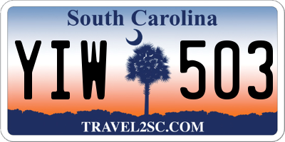 SC license plate YIW503
