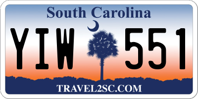 SC license plate YIW551