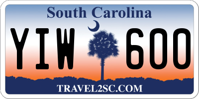 SC license plate YIW600