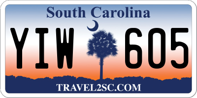 SC license plate YIW605