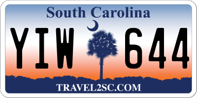 SC license plate YIW644