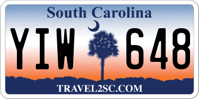 SC license plate YIW648