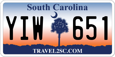 SC license plate YIW651