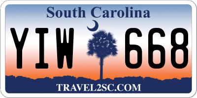 SC license plate YIW668