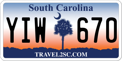 SC license plate YIW670
