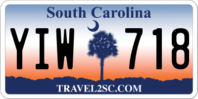 SC license plate YIW718