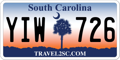 SC license plate YIW726