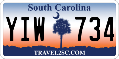 SC license plate YIW734