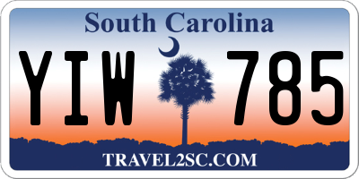 SC license plate YIW785