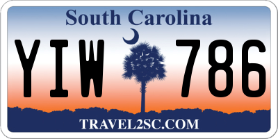 SC license plate YIW786
