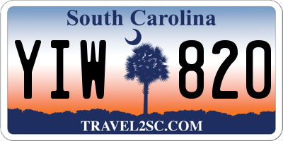 SC license plate YIW820