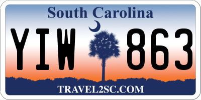 SC license plate YIW863