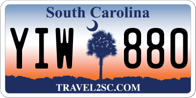 SC license plate YIW880