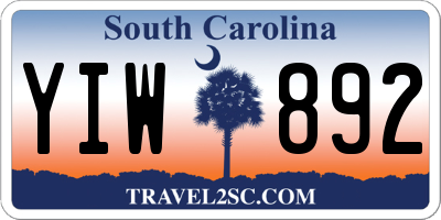 SC license plate YIW892