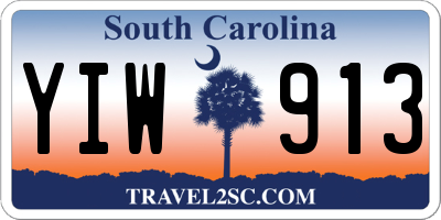 SC license plate YIW913