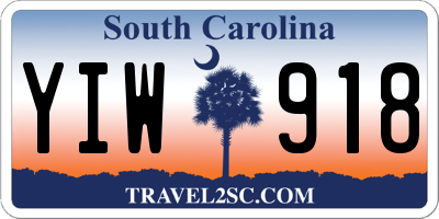 SC license plate YIW918