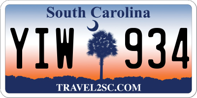 SC license plate YIW934