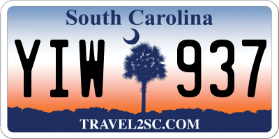 SC license plate YIW937