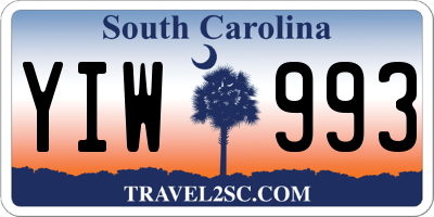 SC license plate YIW993