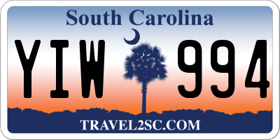 SC license plate YIW994