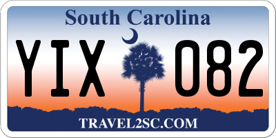 SC license plate YIX082