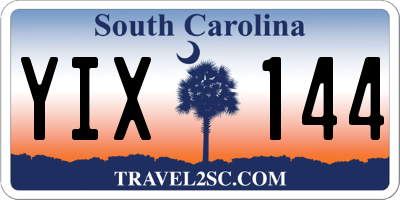 SC license plate YIX144