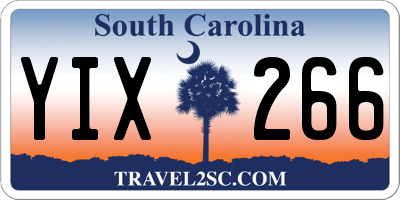 SC license plate YIX266