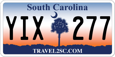 SC license plate YIX277