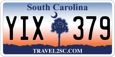 SC license plate YIX379