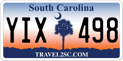 SC license plate YIX498