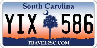 SC license plate YIX586