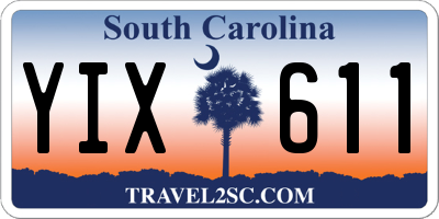 SC license plate YIX611