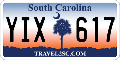 SC license plate YIX617