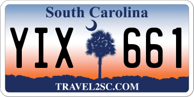 SC license plate YIX661