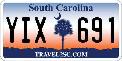 SC license plate YIX691