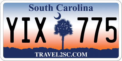 SC license plate YIX775